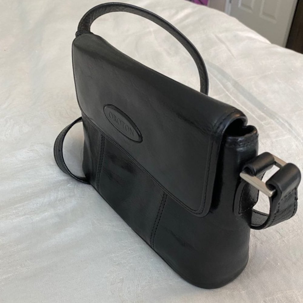 Oroton Black Crossbody Bag Gem